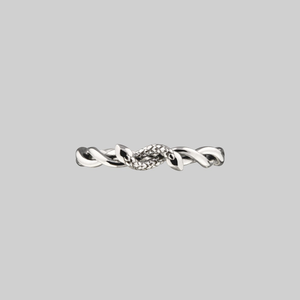 DEVISE. Double Headed Snake Twist Ring - Silver - Silver / Medium