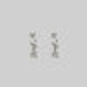 SARAH. Rose Foliage Hoops - Silver - Silver / Pair