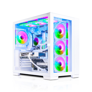 AWD-IT X= CUBE White Intel i5 14600KF 14 Core NVIDIA RTX 5060 Ti 8GB Windows 11 Desktop PC for Gaming
