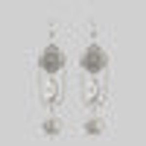 EQUINOX. Celestial Path Chain Hoop Earrings - Silver - Silver / Pair