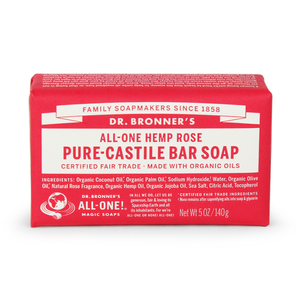 Pure-Castile Bar Soap - Hemp Rose (Dr. Bronner's) 140g