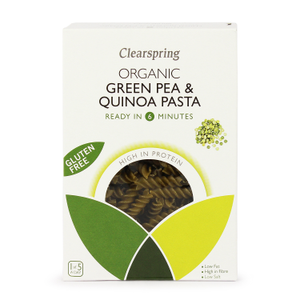 Organic Green Pea & Quinoa Pasta - Fusilli (Clearspring) 250g