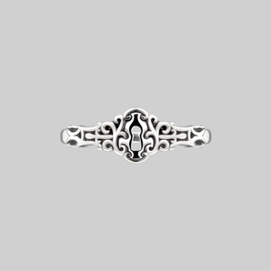 NO KEY. Door Lock Ring - Silver