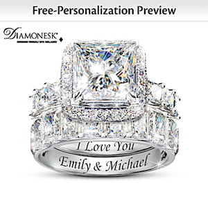 20 Carats Of Brilliance Personalized Bridal Ring Set