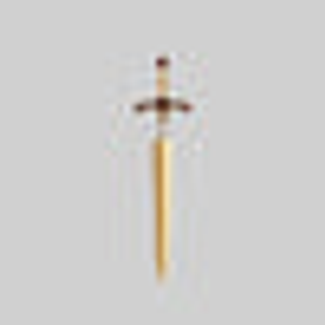MAJESTY. Garnet Dagger Single Earring - Gold - Gold / Single