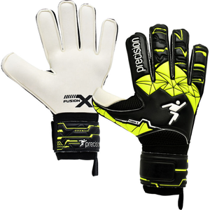 Precision  Fusion X Flat Cut Finger Protect Junior - Black/Fluo - 6
