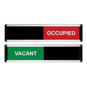 ViroSlide Vacant/Occupied Sliding Door Sign - Green/Red 214 x 40mm
