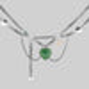 METAMORPHOSIS. Gemstone Heart & Chain Charm Necklace - Silver - Silver