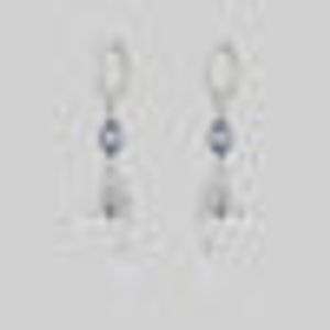 ANTHEIA. Iridescent Butterfly Droplet Hoop Earrings - Silver - Silver