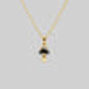 ENOKI. Tiny Mushroom Gemstone Necklace - Gold - Gold