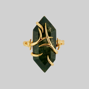 The Swamp Roots Gemstone Ring - Gold - Gold / Large
