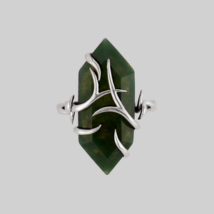 The Swamp Roots Gemstone Ring - Silver - Silver / Medium