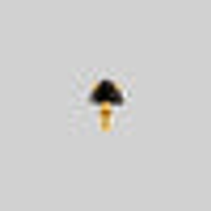 ENOKI. Tiny Mushroom Gemstone Stud Earring - Gold - Gold / Single