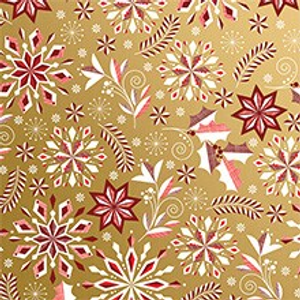 Merriment Gold Gift Wrap - 24" X 417' - Gift Wrapping Paper by Paper Mart