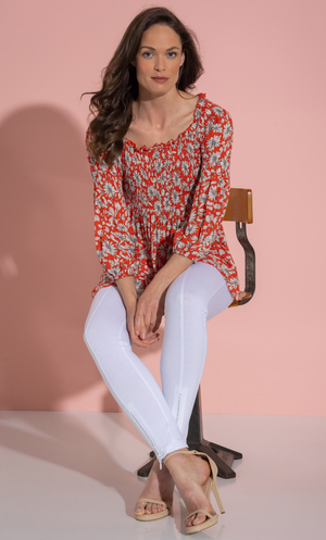 Embellished Zip Hem Jersey Full Length Leggings - White