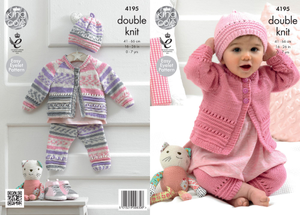 Coat, Hat and Leggings in King Cole Cherished DK and Cherish DK (4195)