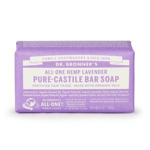 Pure-Castile Bar Soap - Hemp Lavender (Dr. Bronner's) 140g
