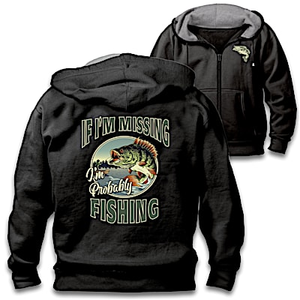 Gone Fishing Men's Hoodie Size XX-Large (50-52)