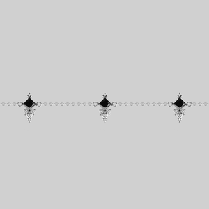 DYNASTY. Black Spinel Trilogy Chain Choker - Silver - Silver