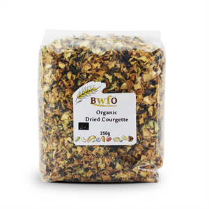 Organic Dried Courgette 10x10mm 250g