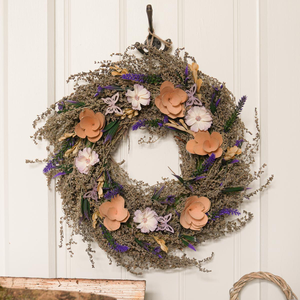 33cm Viola Whirl Spring Wreath