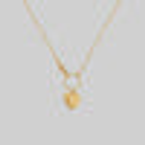 VALENTINA. Multi Heart Charm Clasp Necklace - Gold - Gold