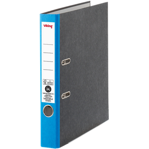 Viking Narrow Lever Arch File A4 50 mm Black, Dark Blue 2 Rings Cardboard Marbled Portrait