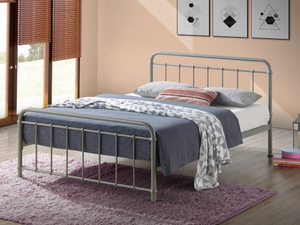 Time Living Miami 4' 6" Double Black Metal Bed