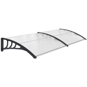 Outsunny Door Awning, 75 x 195 cm Polycarbonate Cover for Window, Front Door, Outdoor, Patio, UV Rain Snow Protection Shelter, Clear