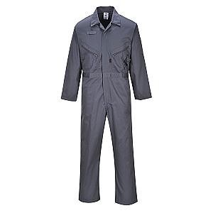 Large Grey Portwest Safety Zip Front Coverall C813GGRL