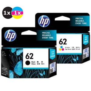 HP 62 Black and Colour Ink Cartridge Combo Pack