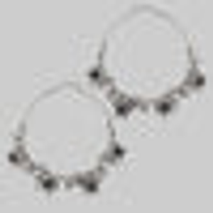 LAVISH. Wild Rose Hoop Earrings - Silver