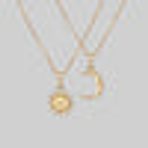 ELIN. Sun & Moon Layering Necklaces - Gold