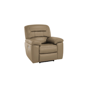 Hastings Electric Recliner Armchair in Beige Leather