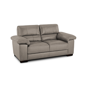 Turin 2 Seater Sofa in Light Grey Leather