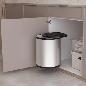 Circular Chrome Bin 14 litre