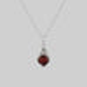 The Sacred Heart Garnet Necklace - Silver - Silver