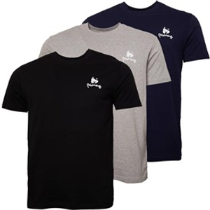 Money Mens Lounger Three Pack T-Shirts Grey/Navy/Black