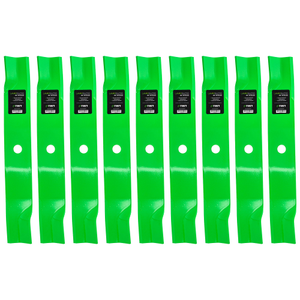 LawnRAZOR High Lift Blade For John Deere M128485 TCU15881 M131958 M144196 M163983 M168223 | 9-PACK
