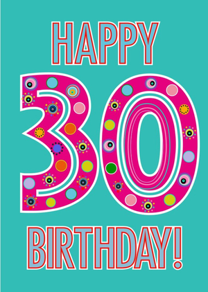 Happy 30th Birthday Card