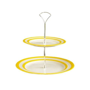 Cornishware - 2 Tier Cake Stand Yellow