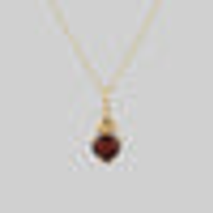 The Sacred Heart Garnet Necklace - Gold - Gold