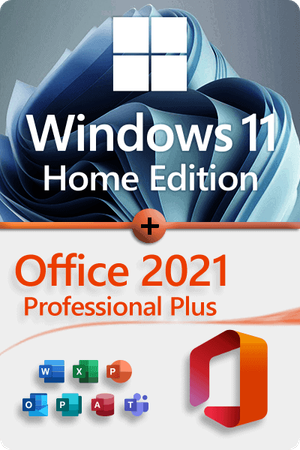 Microsoft Windows 11 Home + Microsoft Office 2021 Professional Plus