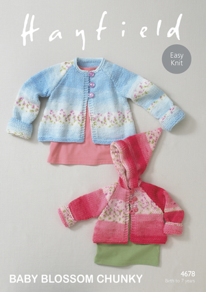 Coats in Hayfield Baby Blossom Chunky (4678)