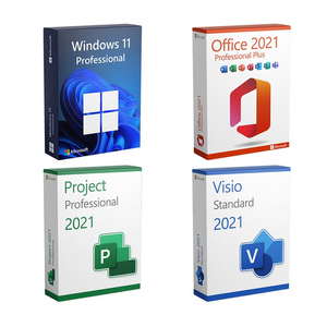 Microsoft Windows 11 Professional + Project 2021 Professional +Microsoft Office 2021 Professional + Visio 2021 Standard Lizenz für 3 PC