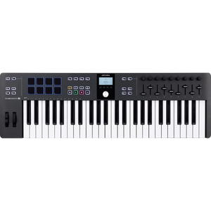 Arturia KeyLab Essential 49 MK3 Universal MIDI Controller Keyboard (Black)
