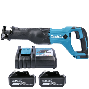 Makita DJR186Z 18V LXT Cordless 32mm Reciprocating Saw With 2 x 3.0Ah Batteries & Charger