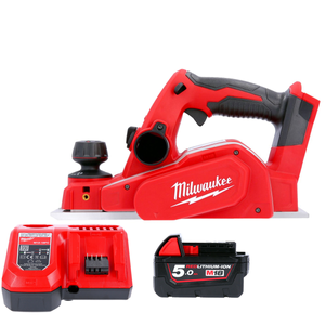 Milwaukee M18BP 18V 82mm Compact Planer With 1 x 5.0Ah Battery & Charger