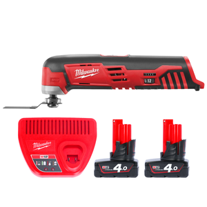 Milwaukee C12MT 12V M12 Cordless Oscillating Multi Tool With 2 x 4.0Ah Batteries & Charger