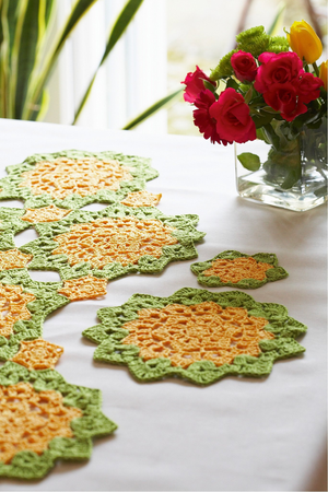 Table Mat, Coaster And Runner Crochet Patterns